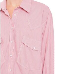 RIKA Studios by Ulrika Lundgren Levi Shirt Red White Stripe Western Size S - XL